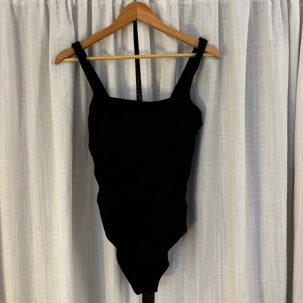 Andie Swim The Lucia One Piece in Black, Small Long Torso